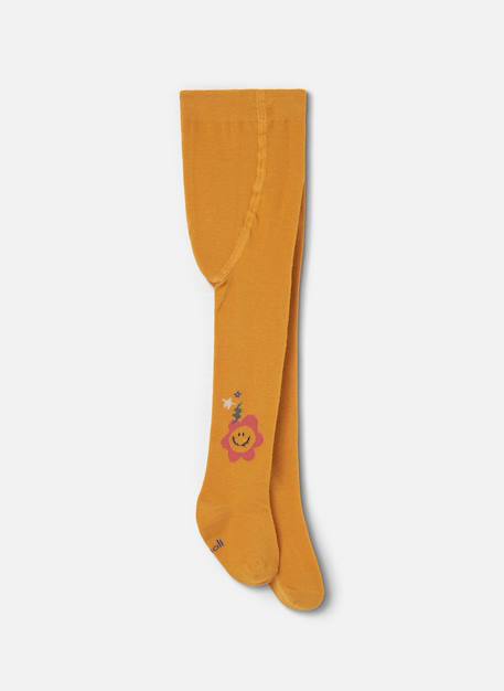 Collant imprimé de fleurs Jaune 1 - vertbaudet enfant 