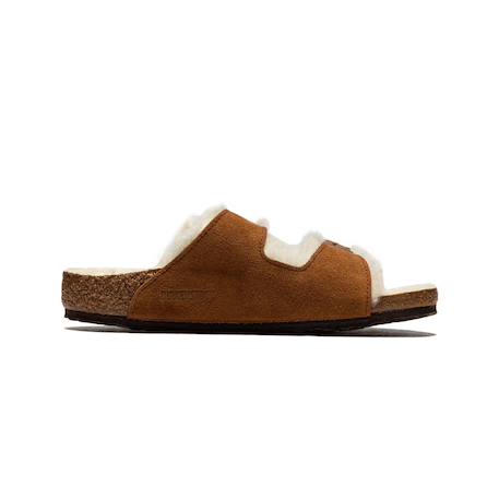 Sandales enfant en daim Marron, blanc+Rose clair 2 - vertbaudet enfant 