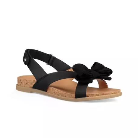 Sandales fille en cuir Noir, marron+Rose, marron 2 - vertbaudet enfant 