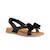 Sandales fille en cuir Noir, marron+Rose, marron 2 - vertbaudet enfant 
