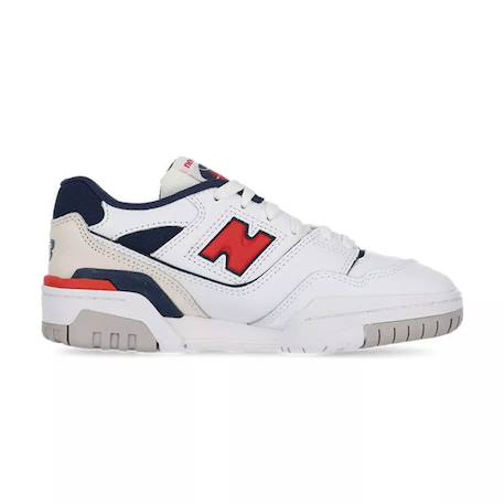 Baskets enfant en cuir Blanc/rouge/bleu 3 - vertbaudet enfant 