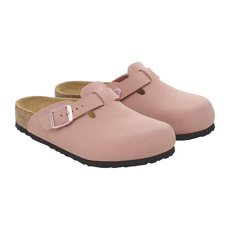 Sandales enfant en cuir Rose clair 4 - vertbaudet enfant 