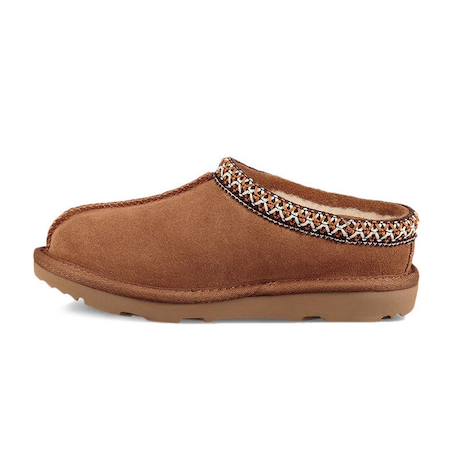 Chaussons mules enfant en daim Marron foncé 1 - vertbaudet enfant 