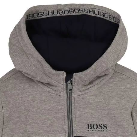 Sweat enfant en coton Bleu marine+Gris foncé+Noir foncé 6 - vertbaudet enfant 