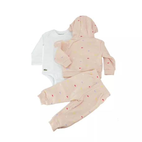 Pack jogg + body+ t bébé en coton Rose clair 2 - vertbaudet enfant 