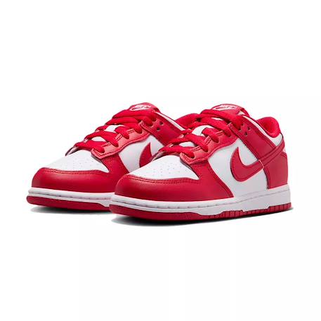 Baskets enfant en cuir Rouge, blanc . 3 - vertbaudet enfant 
