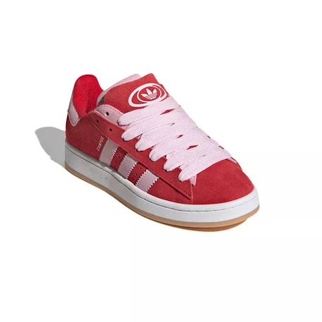 Baskets enfant en daim Rouge, rose, blanc 2 - vertbaudet enfant 