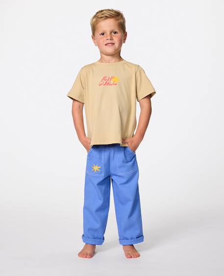 Tee-shirt à manches courtes artist of search - ty williams tee enfant Sable kaki 3 - vertbaudet enfant 