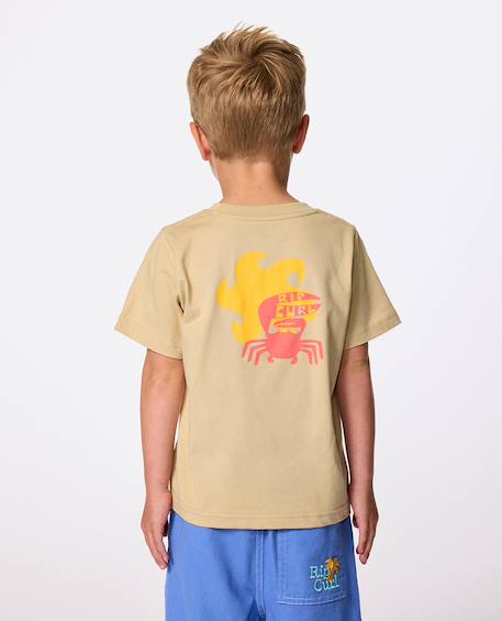 Tee-shirt à manches courtes artist of search - ty williams tee enfant Sable kaki 2 - vertbaudet enfant 