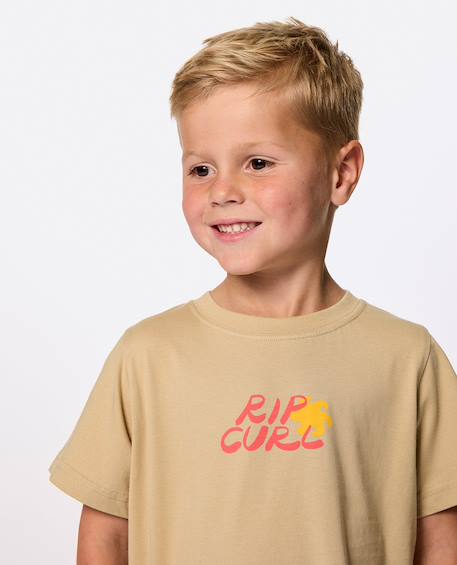 Tee-shirt à manches courtes artist of search - ty williams tee enfant Sable kaki 4 - vertbaudet enfant 