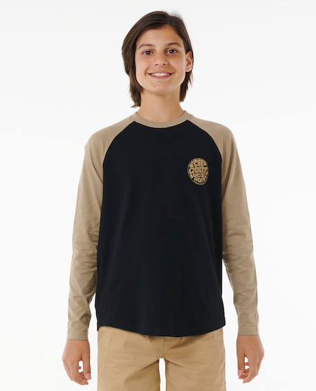 T-shirt à manches longues wetty icon enfant Black+Blanc 1 - vertbaudet enfant 