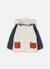 Veste bébé en maille à capuche combinée Blanc 3 - vertbaudet enfant 