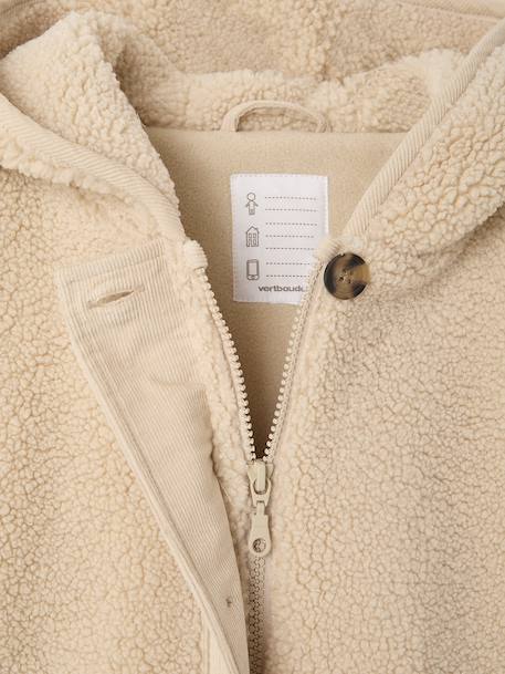 Manteau fille à capuche écru 3 - vertbaudet enfant 