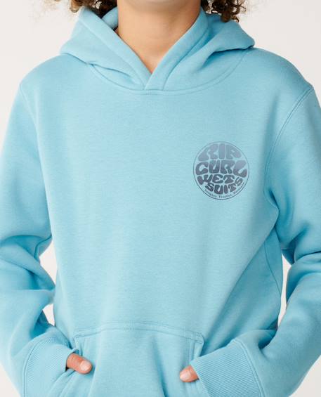 Sweat à capuche wetsuit icon enfant Aloe+Dark navy+Gris chiné+Marine/blanc+Os+Vert herbe+Wave pool 37 - vertbaudet enfant 