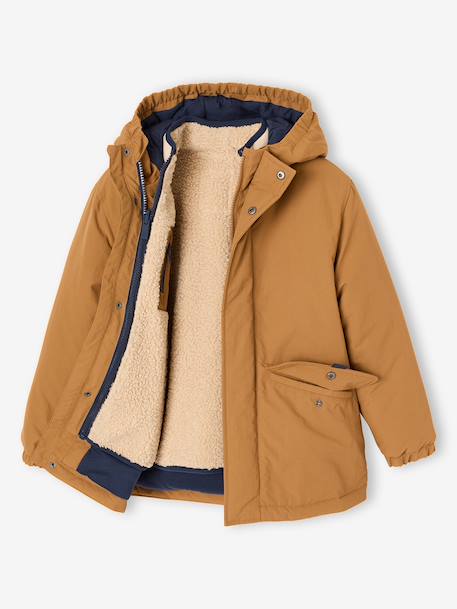 Parka 3 en 1 garçon amovible bleu ardoise+noix de pécan 9 - vertbaudet enfant 