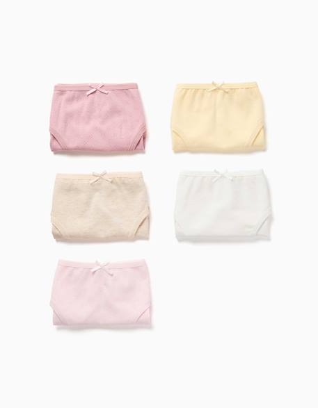 Fille-Sous-vêtement-Lot de 5 culottes en coton