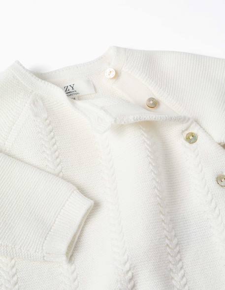 Ensemble 3 pièces en maille de coton Blanc 3 - vertbaudet enfant 