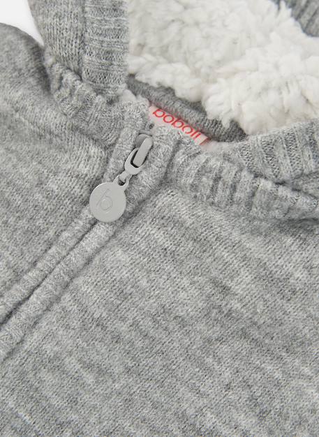 Veste garçon en maille à capuche Gris 4 - vertbaudet enfant 