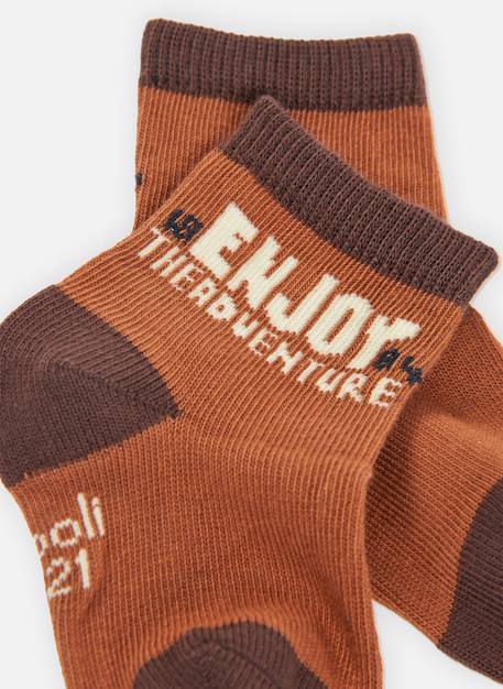 Lot de 3 paires de chaussettes imprimées adventure Marron 3 - vertbaudet enfant 