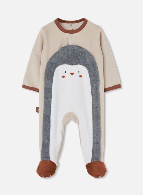 Pyjama bébé imprimé pingouin Beige 1 - vertbaudet enfant 