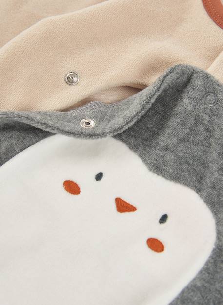 Pyjama bébé imprimé pingouin Beige 3 - vertbaudet enfant 