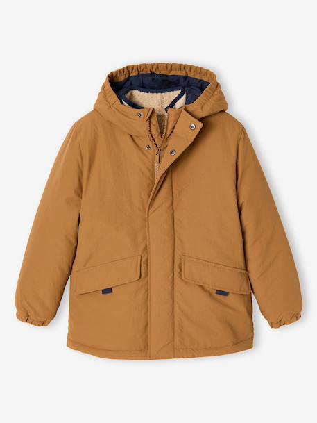 Parka 3 en 1 garçon amovible bleu ardoise+noix de pécan 7 - vertbaudet enfant 