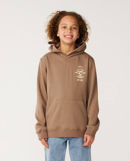Sweat à capuche search icon enfant Blue green+Noir+Walnut 15 - vertbaudet enfant 