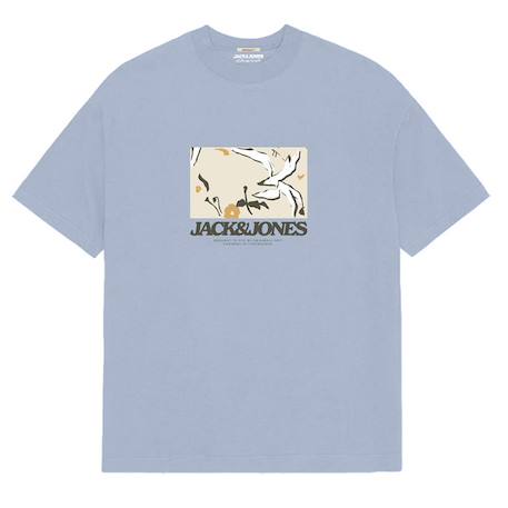 T-shirt garçon à manches courtes tavira Bleu+Écru+Noir 1 - vertbaudet enfant 