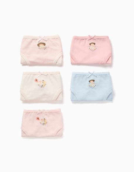 Fille-Lot de 5 culottes en coton avec imprimés jessie