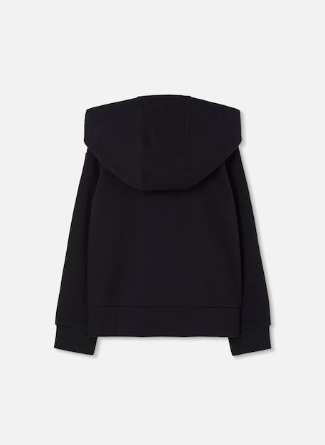 Veste fille en maille avec capuche Noir 2 - vertbaudet enfant 