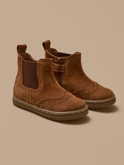 Boots chelsea bout fleuri cuir bébé  - vertbaudet enfant