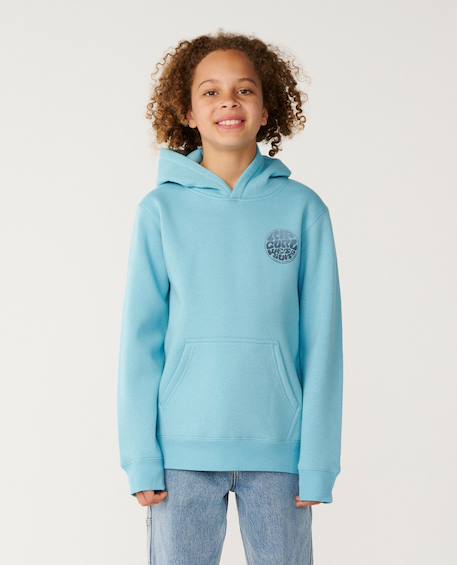 Sweat à capuche wetsuit icon enfant Aloe+Dark navy+Gris chiné+Marine/blanc+Os+Vert herbe+Wave pool 35 - vertbaudet enfant 