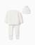 Ensemble 3 pièces en maille de coton Blanc 2 - vertbaudet enfant 