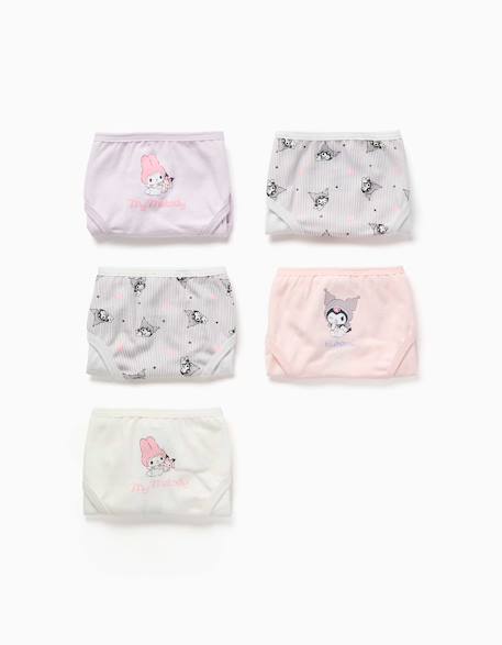 Fille-Lot de 5 culottes en coton avec imprimés kuromi