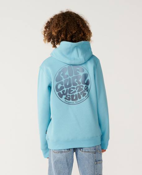 Sweat à capuche wetsuit icon enfant Aloe+Dark navy+Gris chiné+Marine/blanc+Os+Vert herbe+Wave pool 34 - vertbaudet enfant 