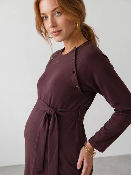 Robe de grossesse et allaitement marron 7 - vertbaudet enfant 
