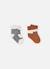 Lot de 3 paires de chaussettes bébé avec pingouin Gris 1 - vertbaudet enfant 