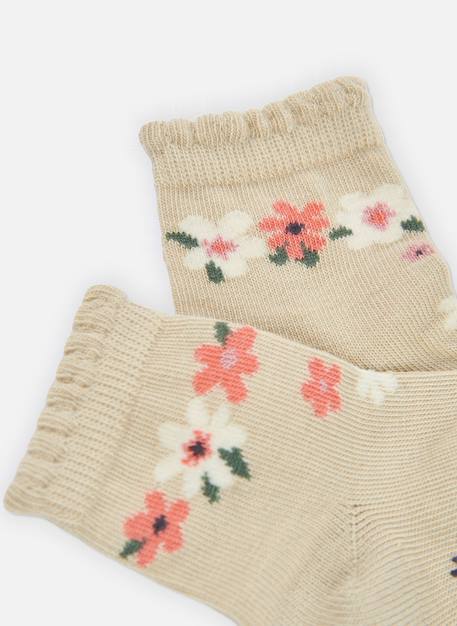 Lot de 3 paires de chaussettes imprimé fleurs Pink 4 - vertbaudet enfant 
