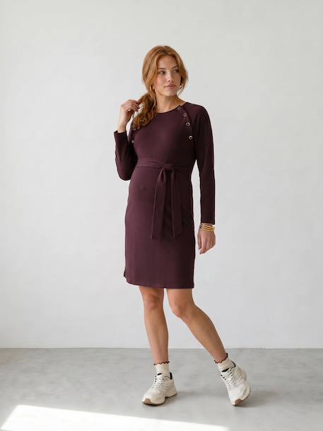 Robe de grossesse et allaitement marron 3 - vertbaudet enfant 