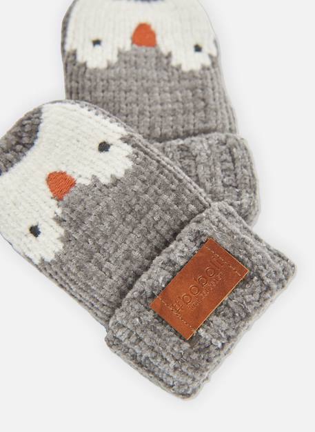 Moufle bébé imprimé pingouin Gris 2 - vertbaudet enfant 