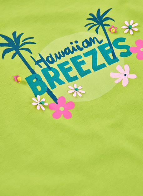 T-shirt fille coton à manches courtes Vert 4 - vertbaudet enfant 