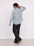 Chemise gaze de coton brodé FM grossesse et allaitement blanc+bleu chambray 6 - vertbaudet enfant 