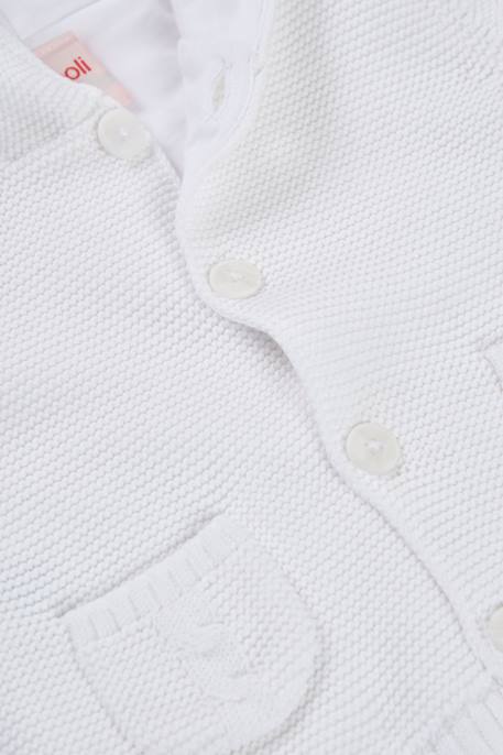 Gilet bébé avec capuche Blanc 3 - vertbaudet enfant 