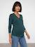 T-shirt grossesse et allaitement manches longues vert sapin 7 - vertbaudet enfant 