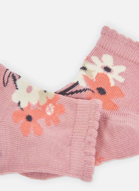 Lot de 3 paires de chaussettes imprimé fleurs Pink 3 - vertbaudet enfant 