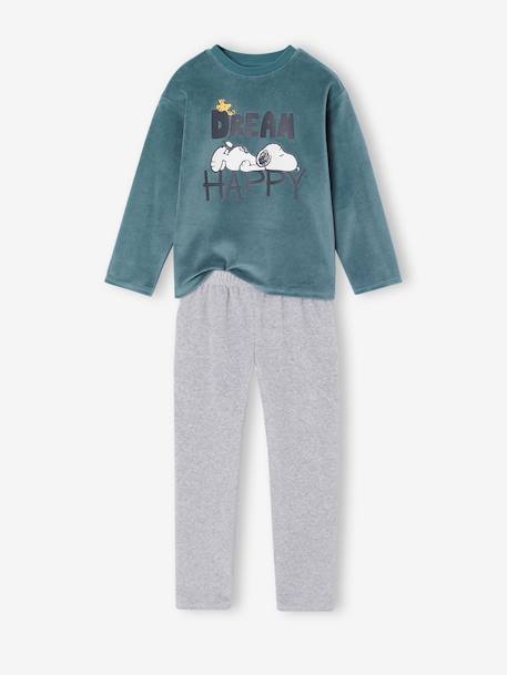 Pyjama Snoopy garçon vert d'eau 1 - vertbaudet enfant 