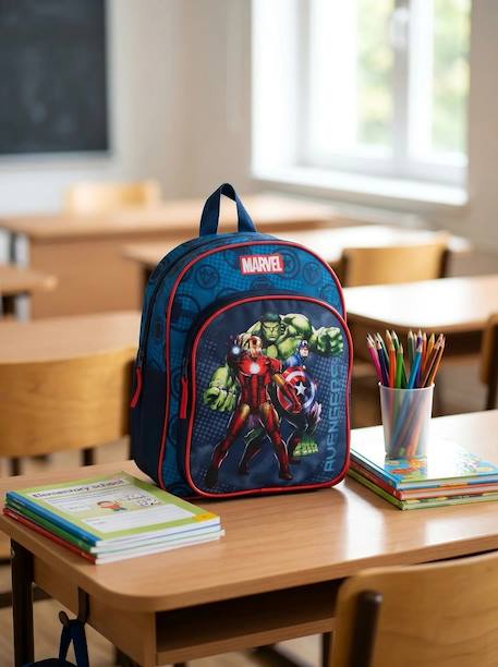 Sac à dos avengers hulk captain america iron man 30 cm Bleu marine 2 - vertbaudet enfant 
