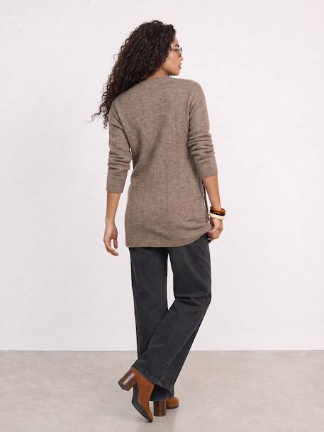 Gilet cache coeur grossesse allaitement taupe 5 - vertbaudet enfant 