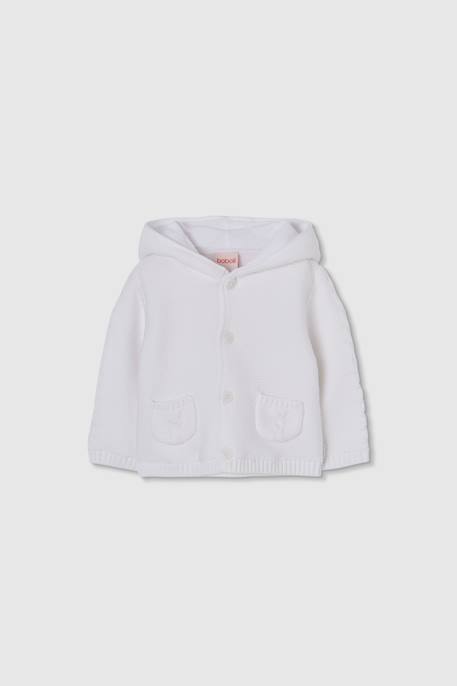 Bébé-Pull, gilet, sweat-Gilet-Gilet bébé avec capuche
