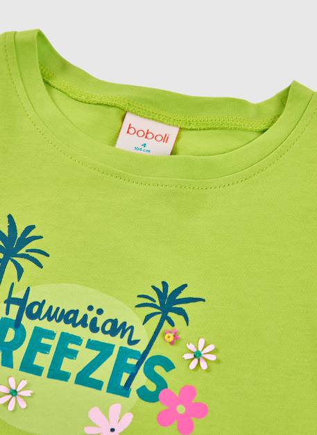 T-shirt fille coton à manches courtes Vert 3 - vertbaudet enfant 